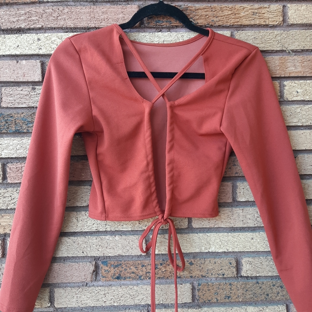 PrettyLittleThing Rust Size 8 Top - Picture 3 of 6